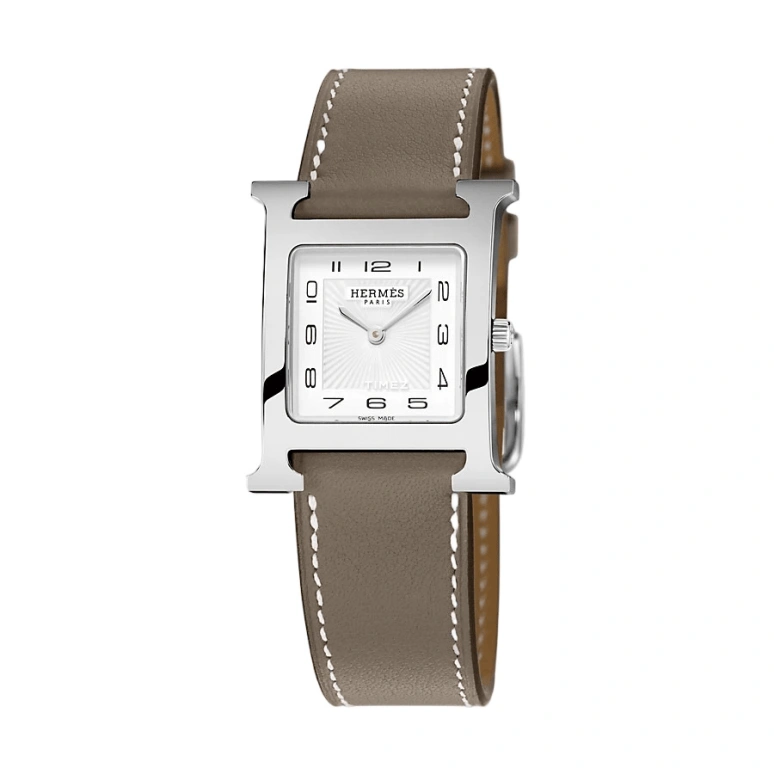 Hermès,Heure H 26x26mm,26x26mm,Stainless Steel,White,Quartz,Sapphire,Crystal Glass,Square,W036796WW00