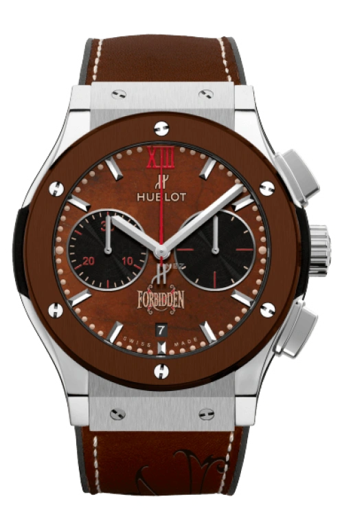 Hublot,Classic Fusion 45mm,45mm,Titanium,Ceramic,Resin,Brown,Automatic,Chronograph,Date,521,521.NC.0589.VR.OPX14