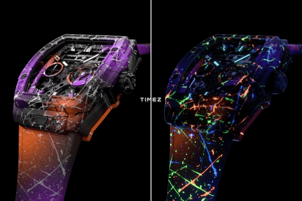 宇舶,Big Bang灵魂 45毫米,45毫米,复合混凝土,黑色,多色,手动上弦,动力储存指示,240小时,614,614.XCN.1172.NR.STR25