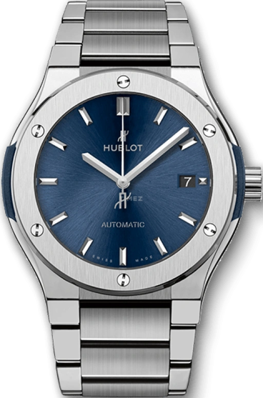 Hublot,Classic Fusion 45mm,45mm,Titanium,Resin,Blue,Sapphire,Round,510,510.NX.7170.NX