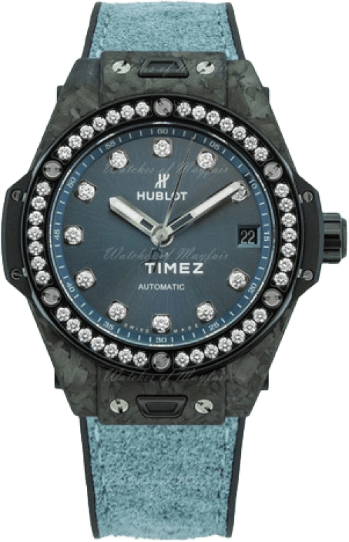 Hublot,Big Bang 39mm,39mm,Carbon,Ice Blue,Blue,Automatic,50hours,In-house Caliber,465,465.QK.7170.VR.1204.ALP18