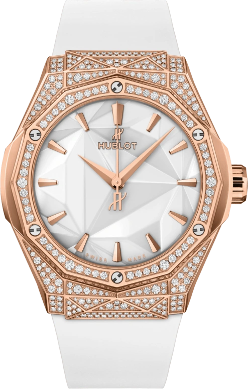 Hublot,Classic Fusion 40mm,40mm,KING GOLD,White,Automatic,42hours,In-house Caliber,550,550.OS.2200.RW.1604.ORL20