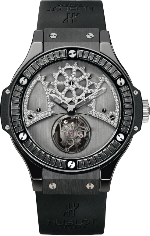 Hublot,Big Bang 44mm,44mm,Ceramic,Gunmetal Gray,Skeleton,Silver,Sapphire,Crystal Glass,Open,305,305.CD.0003.RX.1900