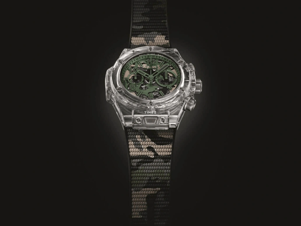 Hublot,Big Bang 45mm,45mm,Titanium,Resin,Sapphire,Black,Green,khaki,Automatic,Chronograph,Day,Flyback,Hollow Out,72hours,In-house Caliber,411,411.JX.0190.RX.CAM19