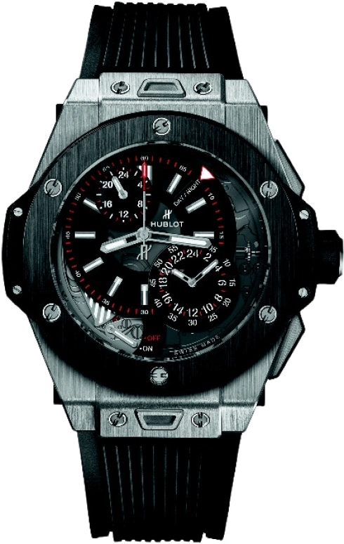 Hublot,Big Bang 45mm,45mm,Titanium,Ceramic,Black,Handwound,Day,Dule Time,Alarm,403,403.NM.0123.RX