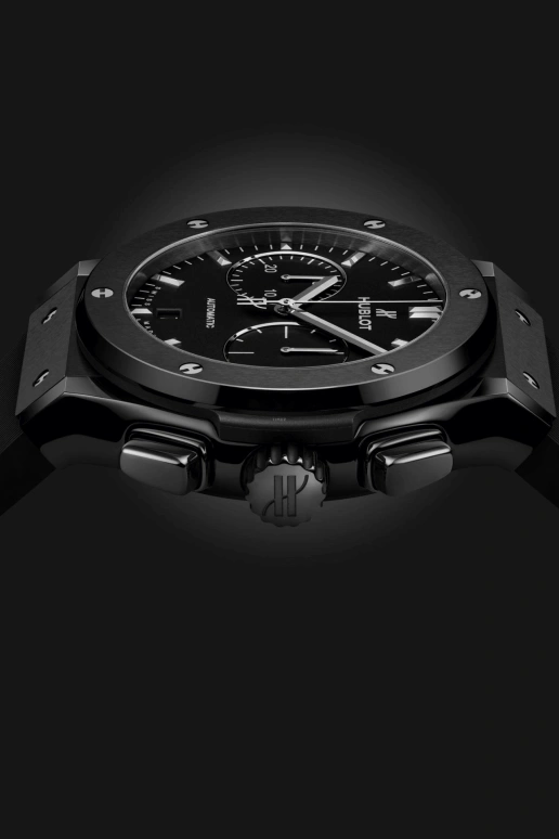 Hublot,Classic Fusion 45mm,45mm,Titanium,Ceramic,Resin,Black,Automatic,Chronograph,Date,521,521.CM.1171.RX