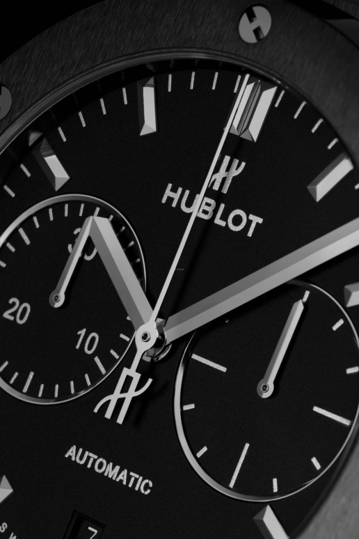 Hublot,Classic Fusion 45mm,45mm,Titanium,Ceramic,Resin,Black,Automatic,Chronograph,Date,521,521.CM.1171.RX