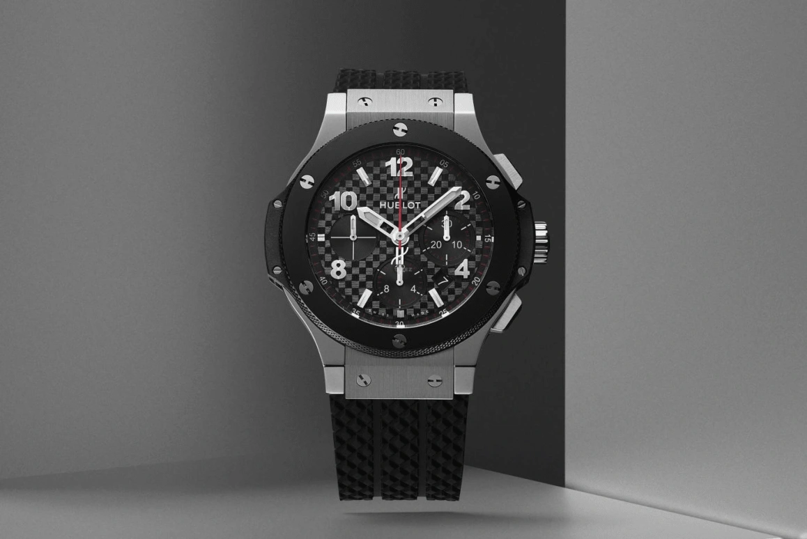 Hublot,Big Bang 44mm,44mm,Ceramic,Stainless Steel,Black,Automatic,Chronograph,Date,301,301.SB.131.RX