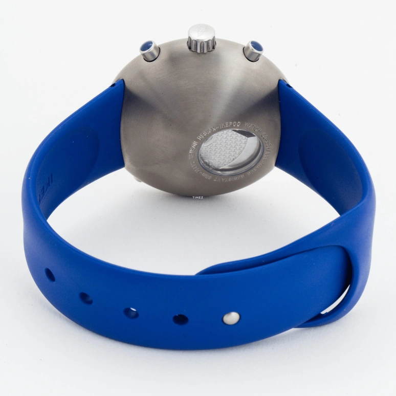 Ikepod,Hemipode 44mm,44mm,Stainless Steel,Blue,White,Automatic,Chronograph,Day,Cunningham