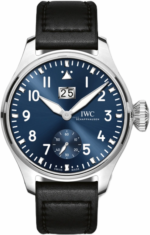 IWC,Big Pilot 46.20mm,46.20mm,Stainless Steel,Blue,Handwound,Power Reserve Indicator,Big Date,IW510505