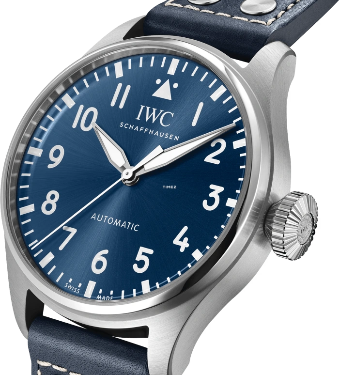 IWC,Big Pilot 43mm,43mm,Stainless Steel,Blue,Automatic,60hours,In-house Caliber,Timothée Chalamet,IW329303