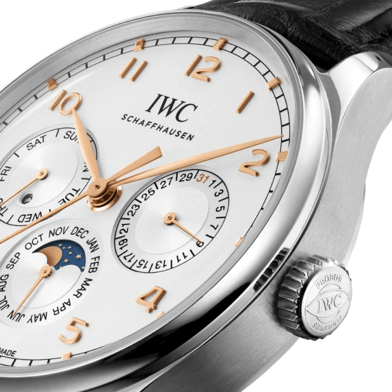 IWC,Portugieser 42.40mm,42.40mm,Stainless Steel,Silver,Automatic,Moonphase,Leap Year,Month,Date,60hours,In-house Caliber,IW344203