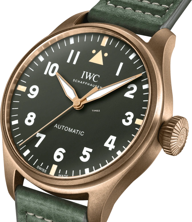 IWC,Big Pilot 43mm,43mm,Titanium,Bronze,Green,Automatic,Anti-magnetic,60hours,IW329702