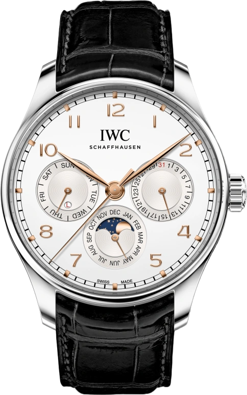 IWC,Portugieser 42.40mm,42.40mm,Stainless Steel,Silver,Automatic,Moonphase,Leap Year,Month,Date,60hours,In-house Caliber,IW344203