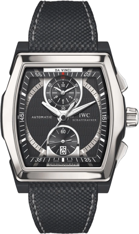 IWC,Da Vinci 44mm,44mm,Titanium,Ceramic,Black,Automatic,Chronograph,Date,Power Reserve Indicator,Flyback,68hours,In-house Caliber,IW376601