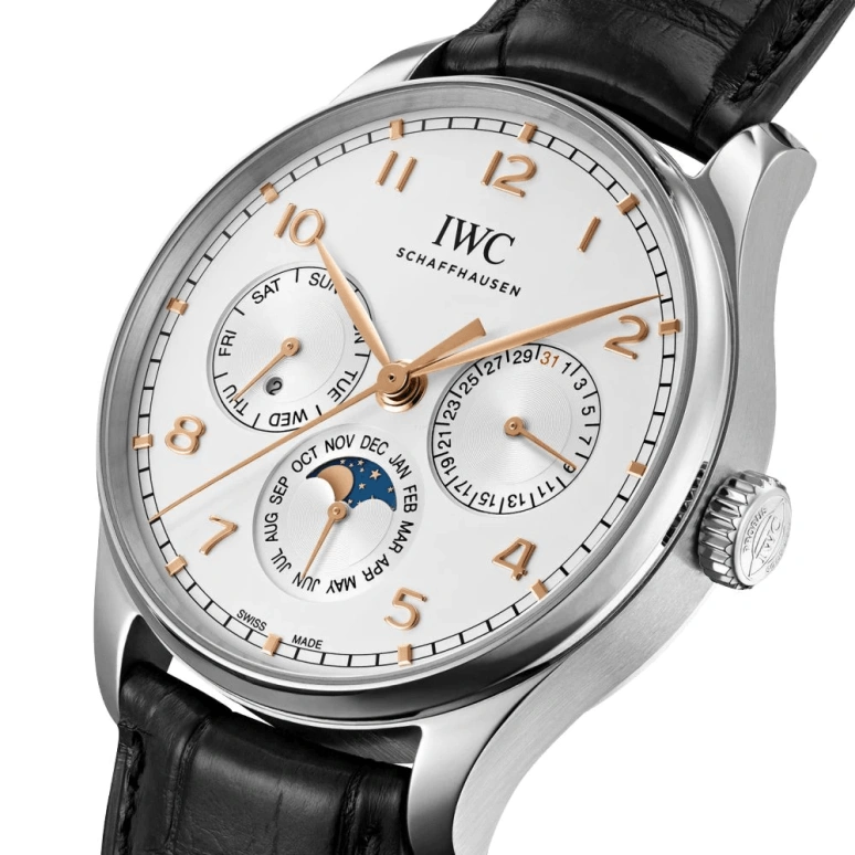 IWC,Portugieser 42.40mm,42.40mm,Stainless Steel,Silver,Automatic,Moonphase,Leap Year,Month,Date,60hours,In-house Caliber,IW344203