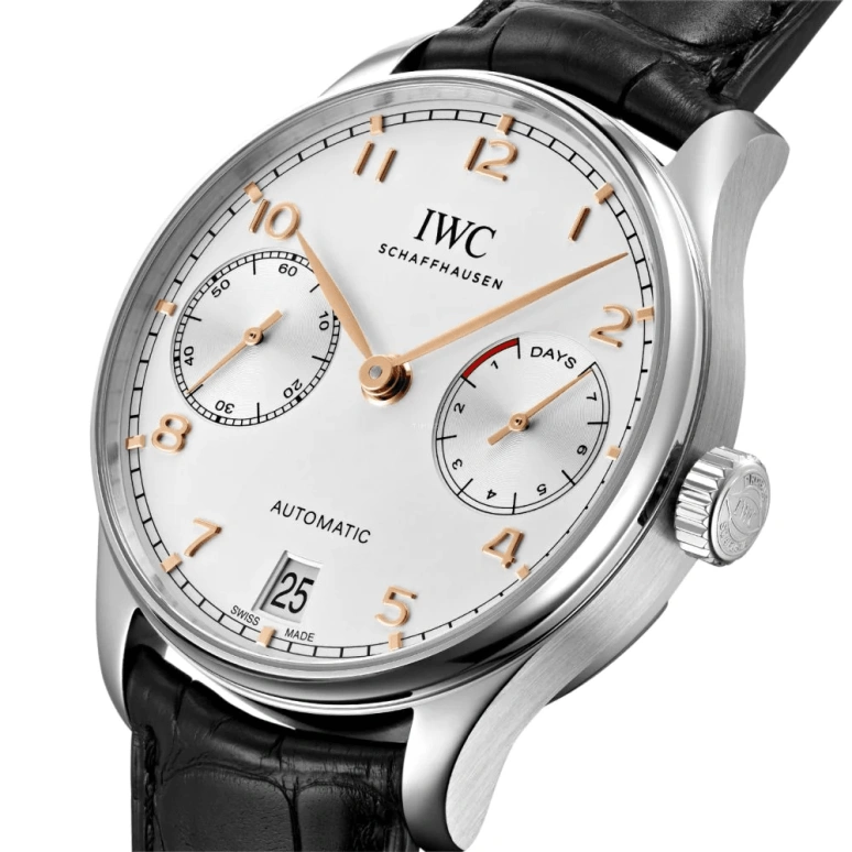 IWC,Portugieser 42.30mm,42.30mm,Stainless Steel,Silver,Automatic,Chronograph,Date,Power Reserve Indicator,IW500704