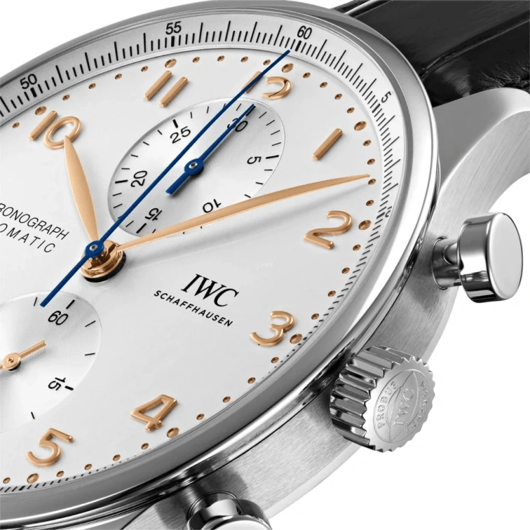 IWC,Portugieser 41mm,41mm,Stainless Steel,Silver,Automatic,Chronograph,Column Wheel,IW371604