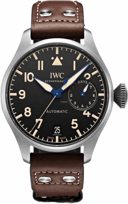 IWC,Big Pilot 46.20mm,46.20mm,Titanium,Black,Automatic,Day,Power Reserve Indicator,IW501004