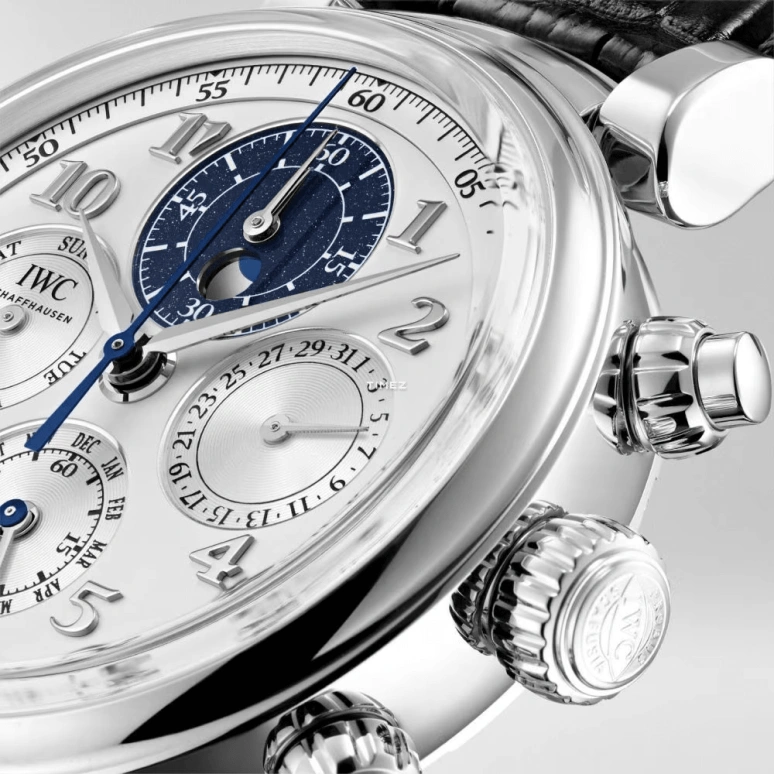 IWC,Da Vinci 43mm,43mm,Platinum,Silver,Automatic,Chronograph,Moonphase,Perpetual Calendar,Month,68hours,In-house Caliber,IW392104