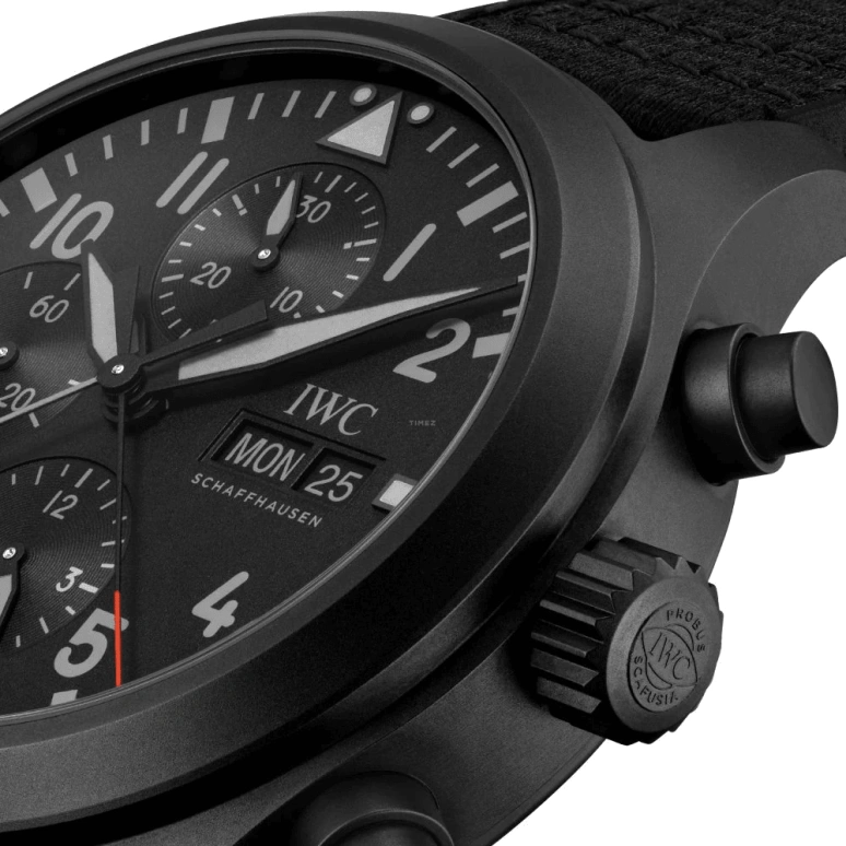 IWC,Pilot 44mm,44mm,Ceratanium,Black,Automatic,Chronograph,Date,Day,Rattrapante,44hours,In-house Caliber,IW371815