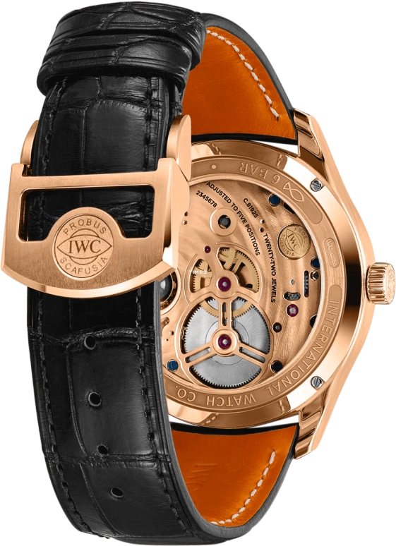 IWC,Portugieser 42.40mm,42.40mm,Armor Gold,Black,Handwound,Tourbillon,Day / Night Indication,IW545901