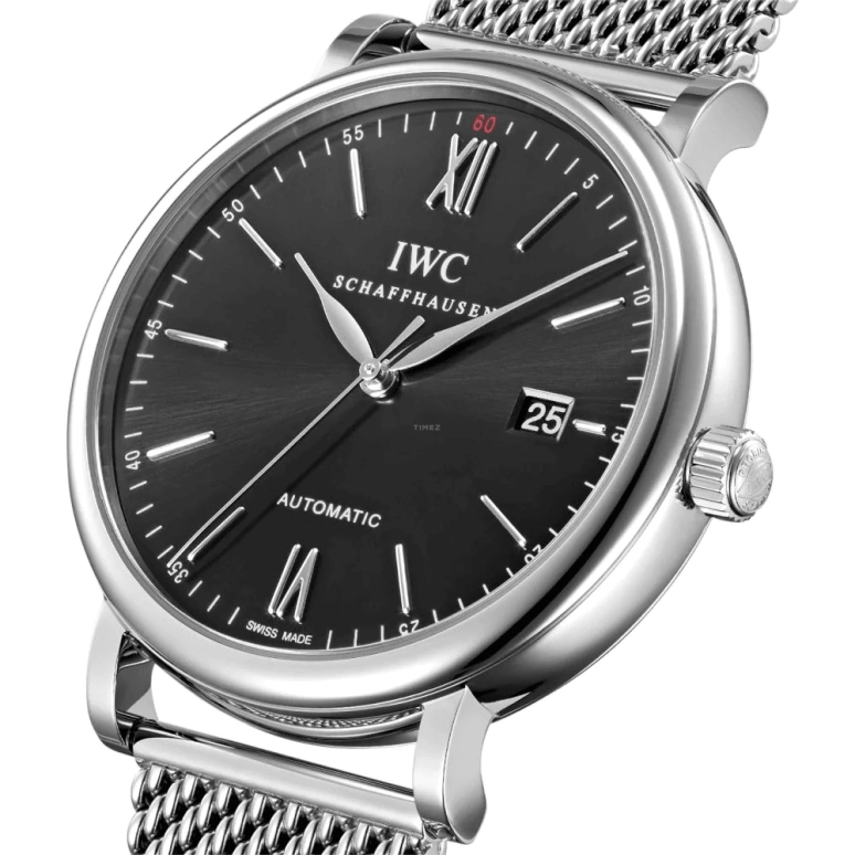 IWC,Portofino 40mm,40mm,Stainless Steel,Black,Automatic,Date,Anti-magnetic,IW356506