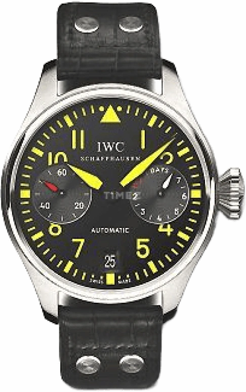 IWC,Big Pilot 46.20mm,46.20mm,Stainless Steel,Black,Automatic,Chronograph,Day,Power Reserve Indicator,IW500412