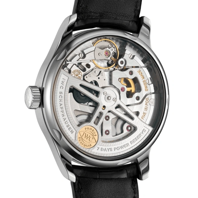 IWC,Portugieser 42.30mm,42.30mm,Stainless Steel,Red,Automatic,Chronograph,Date,Power Reserve Indicator,IW500714