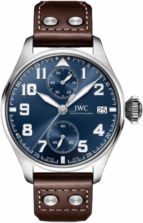 IWC,Big Pilot 46mm,46mm,Stainless Steel,Blue,Handwound,Monopoussoir,Day,Power Reserve Indicator,IW515202