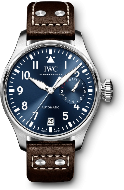 IWC,Big Pilot 46.20mm,46.20mm,Stainless Steel,Blue,Automatic,Day,Power Reserve Indicator,IW500916