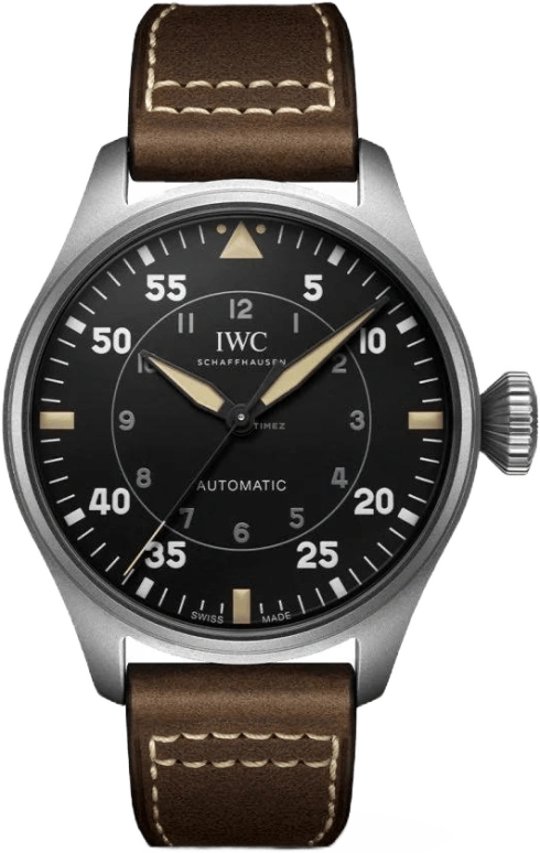 IWC,Big Pilot 43mm,43mm,Titanium,Black,Automatic,60hours,In-house Caliber,IW329701