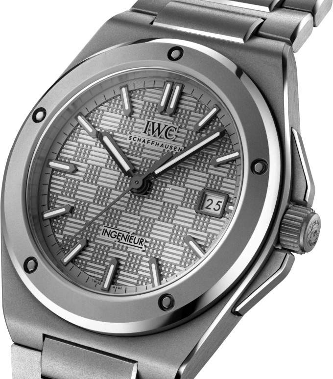 IWC,Ingenieur 40mm,40mm,Titanium,Grey,Automatic,Day,120hours,IW328904