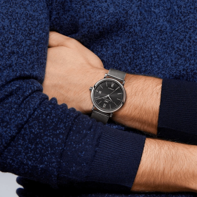 IWC,Portofino 40mm,40mm,Stainless Steel,Black,Automatic,Date,Anti-magnetic,IW356506