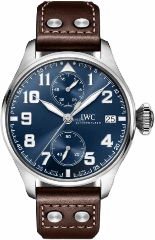 IWC,Big Pilot 46mm,46mm,Stainless Steel,Blue,Handwound,Monopoussoir,Day,Power Reserve Indicator,IW515202