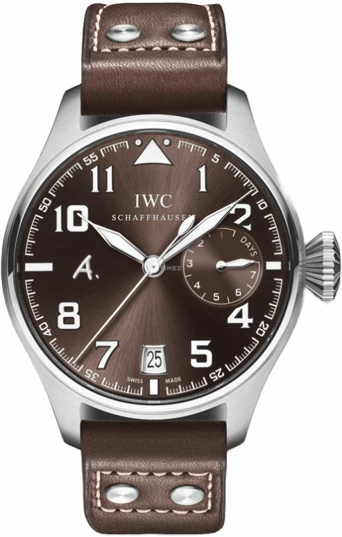 IWC,Big Pilot 46mm,46mm,Stainless Steel,Brown,Automatic,Day,Power Reserve Indicator,IW500422