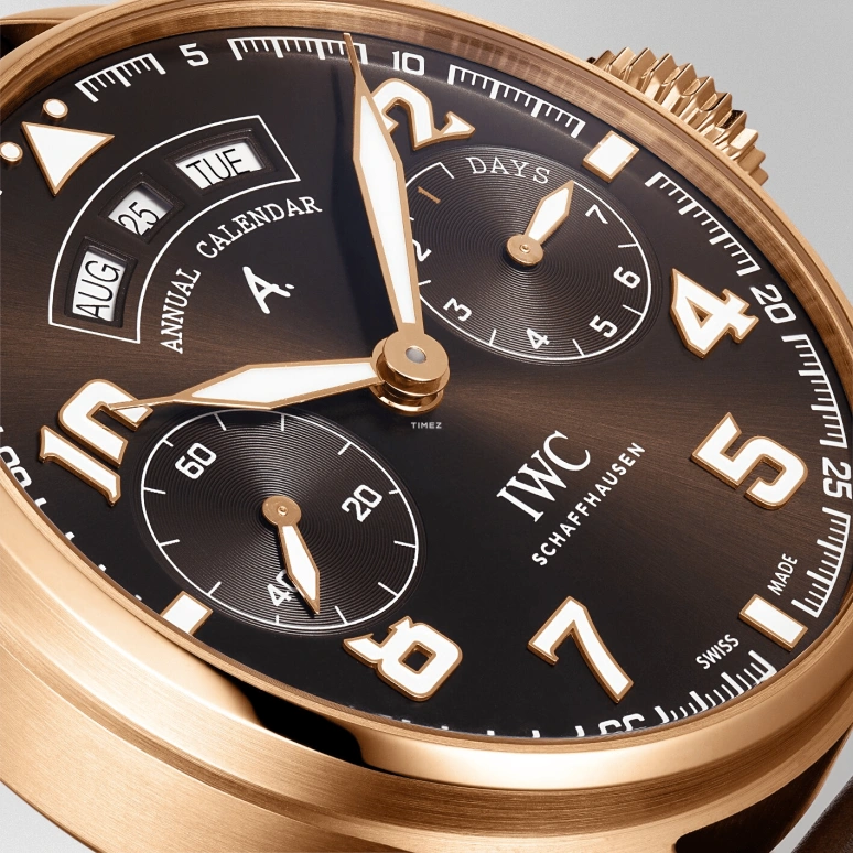 IWC,Big Pilot 46.20mm,46.20mm,Red Gold,Brown,Automatic,Annual Calendar,Month,Date,Day,168hours,In-house Caliber,IW502706