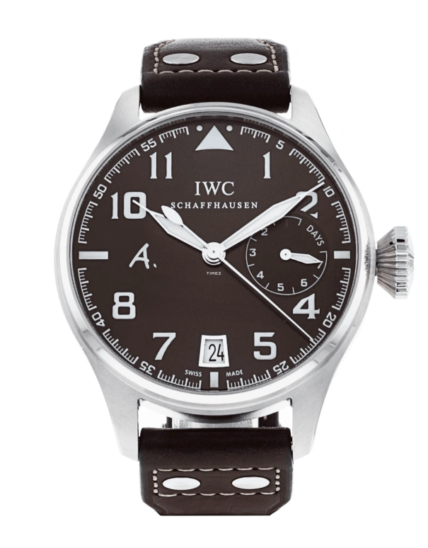 IWC,Big Pilot 46mm,46mm,Stainless Steel,Brown,Automatic,Day,Power Reserve Indicator,IW500422