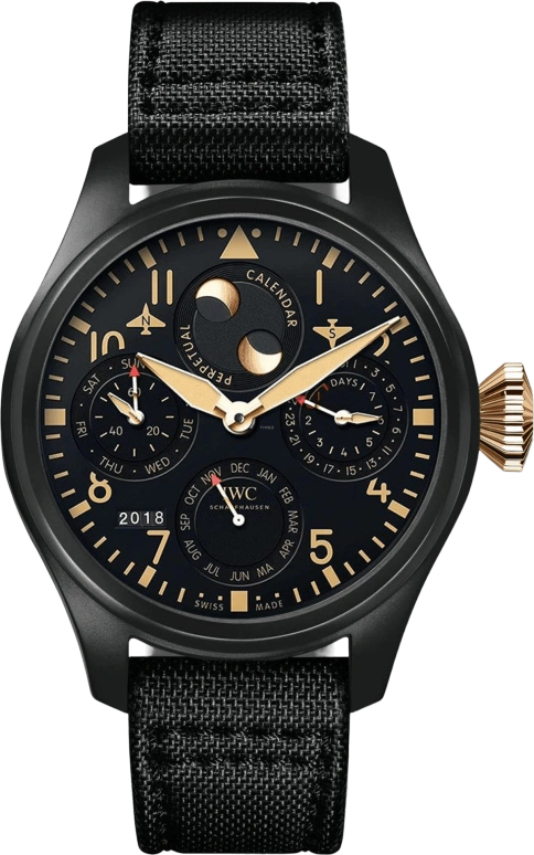 IWC,Big Pilot 48mm,48mm,Ceramic,Red Gold,Black,Automatic,Moonphase,Perpetual Calendar,Month,Day,168hours,In-house Caliber,IW502908