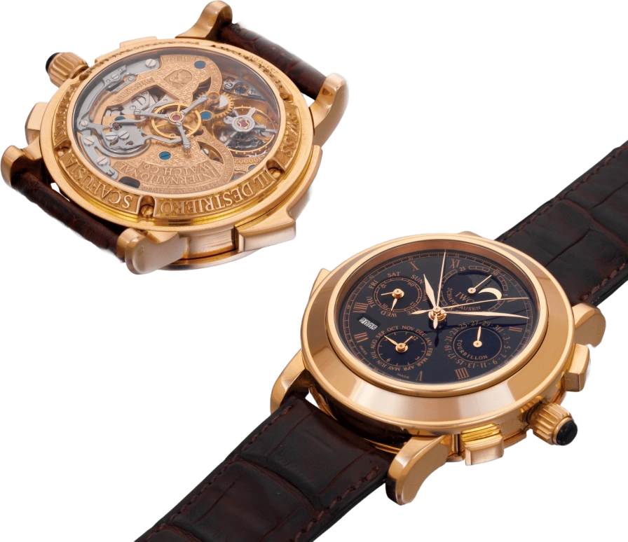 IWC,Grande Complication 42.20mm,42.20mm,Red Gold,Black,Handwound,Chronograph,Moonphase,Perpetual Calendar,Month,44hours,In-house Caliber,IW186811
