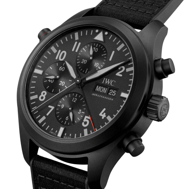 IWC,Pilot 44mm,44mm,Ceratanium,Black,Automatic,Chronograph,Date,Day,Rattrapante,44hours,In-house Caliber,IW371815