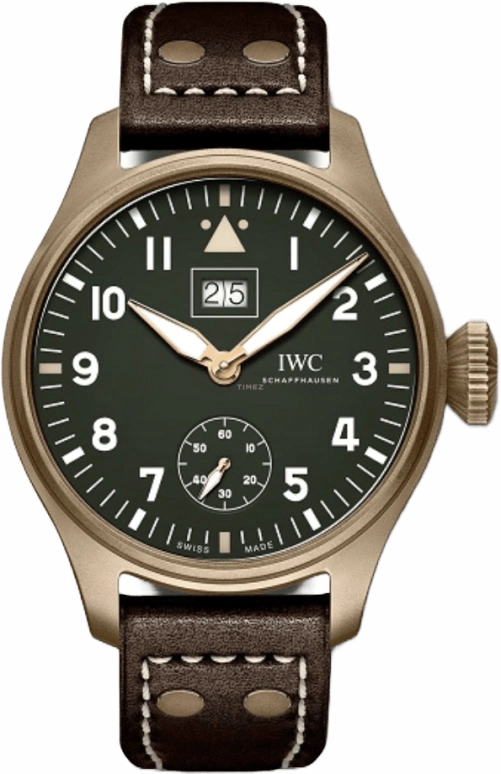 IWC,Big Pilot 46.20mm,46.20mm,Titanium,Bronze,Green,Handwound,Power Reserve Indicator,Big Date,IW510506