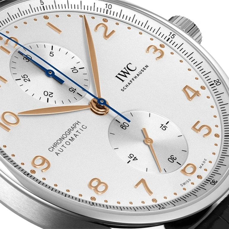 IWC,Portugieser 41mm,41mm,Stainless Steel,Silver,Automatic,Chronograph,Column Wheel,IW371604