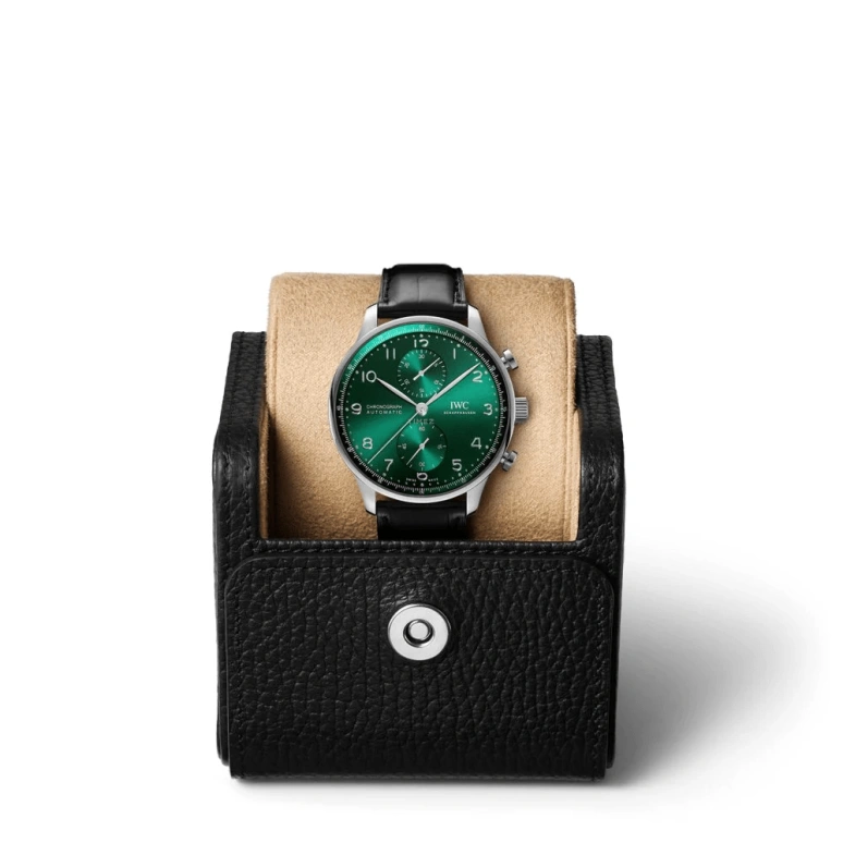 IWC,Portugieser 41mm,41mm,Stainless Steel,Green,Automatic,Chronograph,Column Wheel,IW371615