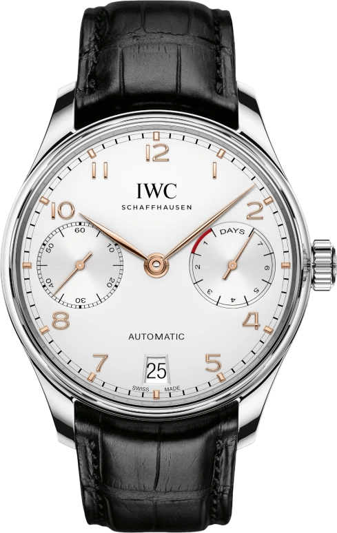 IWC,Portugieser 42.30mm,42.30mm,Stainless Steel,Silver,Automatic,Chronograph,Date,Power Reserve Indicator,IW500704