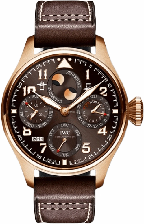 IWC,Big Pilot 46mm,46mm,Red Gold,Brown,Automatic,Moonphase,Perpetual Calendar,Month,Day,168hours,In-house Caliber,IW502617