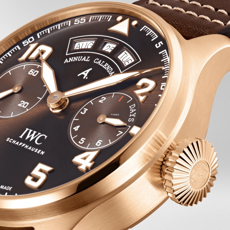 IWC,Big Pilot 46.20mm,46.20mm,Red Gold,Brown,Automatic,Annual Calendar,Month,Date,Day,168hours,In-house Caliber,IW502706