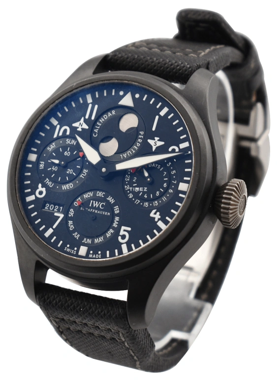 IWC,Big Pilot 48.60mm,48.60mm,Ceramic,Black,Automatic,Moonphase,Perpetual Calendar,Month,Date,168hours,In-house Caliber,IW502902