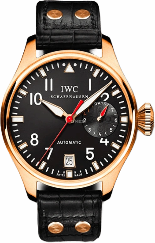 IWC,Big Pilot 46.20mm,46.20mm,Red Gold,Black,Automatic,Day,Power Reserve Indicator,IW500423