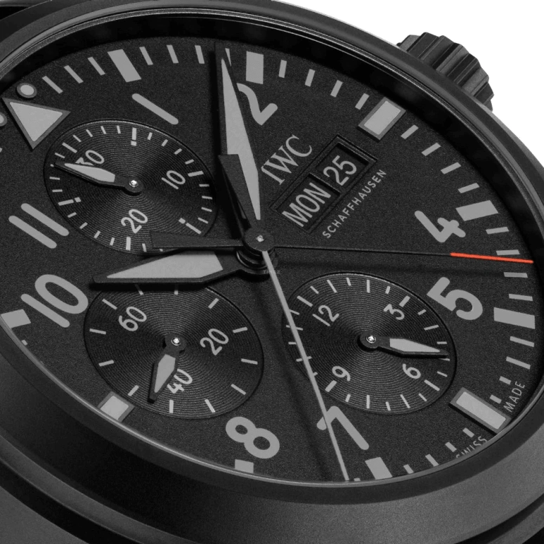 IWC,Pilot 44mm,44mm,Ceratanium,Black,Automatic,Chronograph,Date,Day,Rattrapante,44hours,In-house Caliber,IW371815